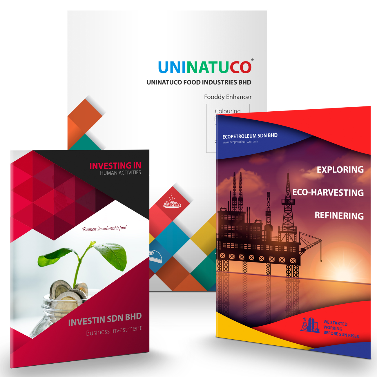various type of brochure and catalogue design for all kind of businesses